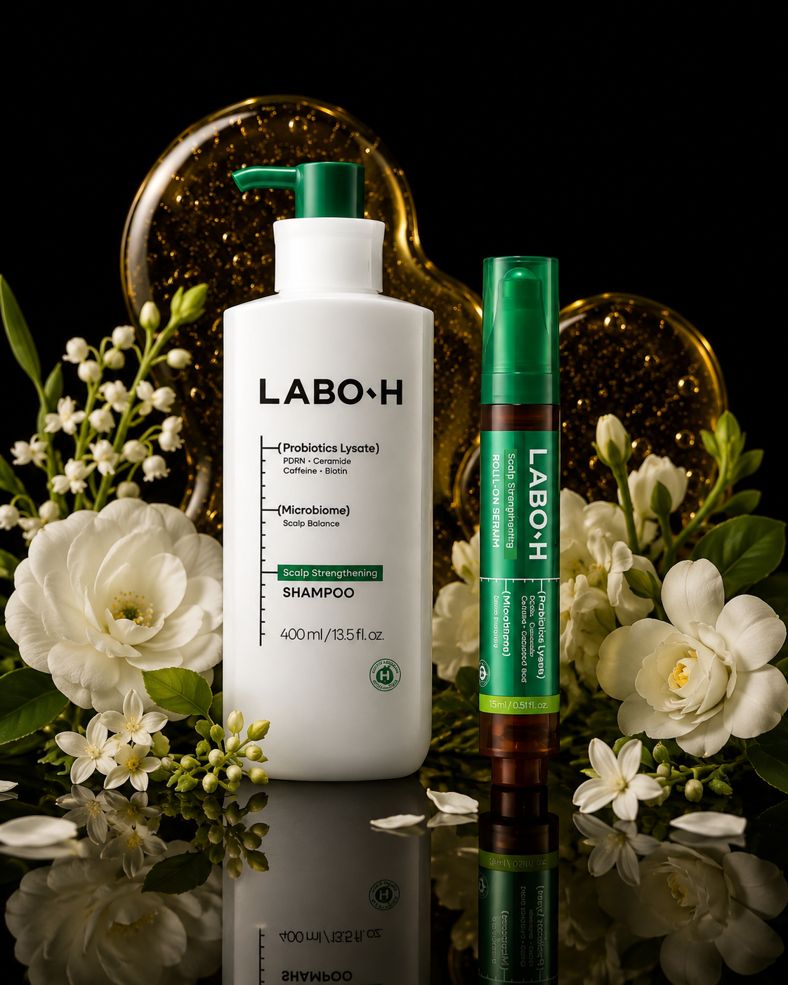 LABO-H Scalp Strengthening Shampoo & Roll-On Serum Set