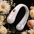 1200mAh Portable Neck Fan USB Rechargeable Turbo Quiet Bladeless Cooling Air Cooler 5 Speed