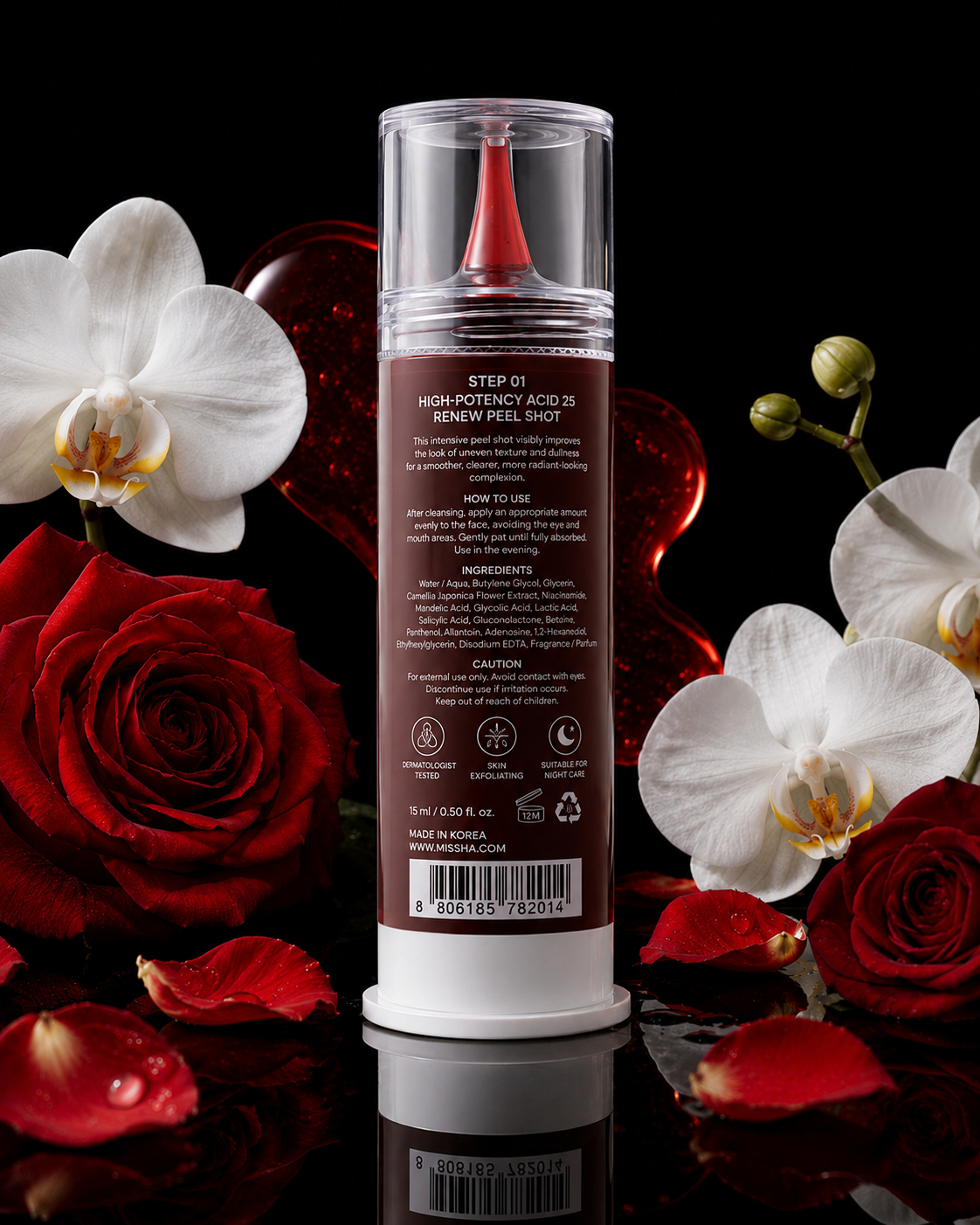 MISSHA Camellia PDRN + NAD+ High-Potency Acid 25 Renew Peel Shot – 15 mL
