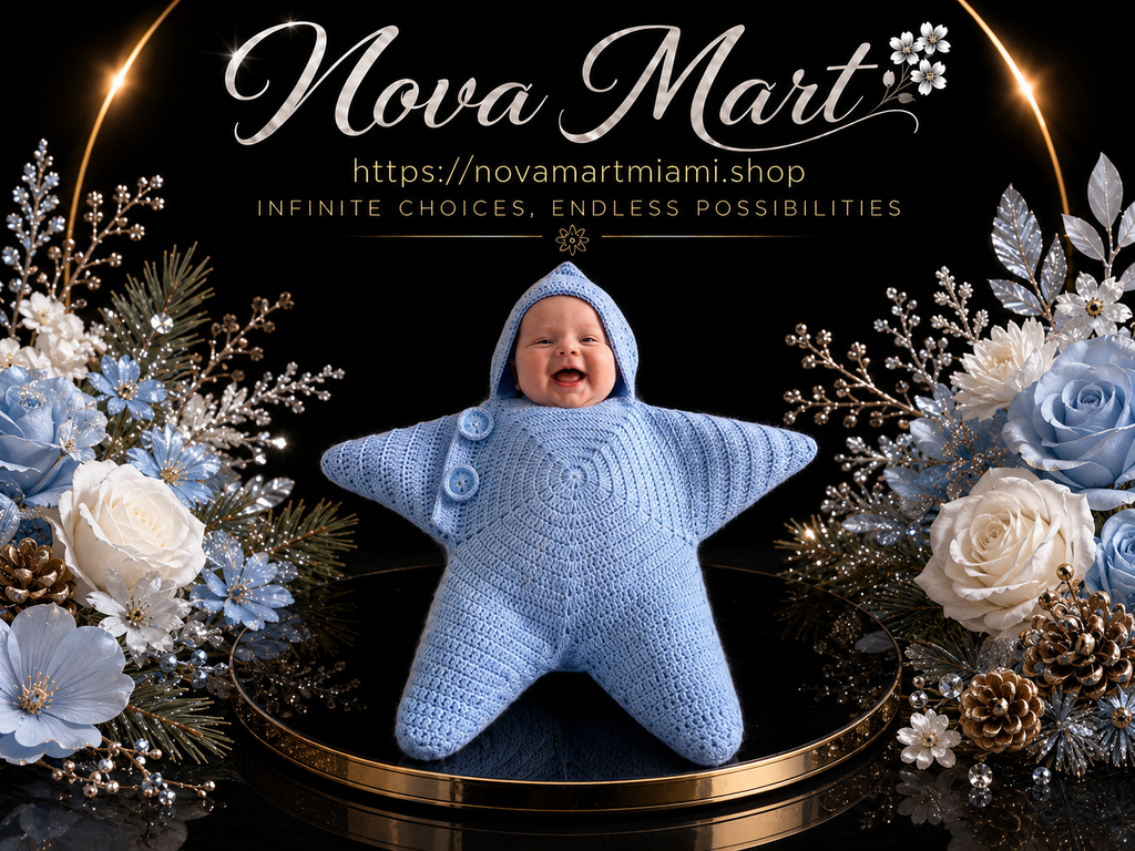 Crocheted Star-shaped Bodysuit Starfish Baby Sleeping Bag Newborn Baby Boy Girl Kids Cartoon Hooded Romper Jumpsuit Bodysuit Clothes Outfits Long Sleeve Playsuit Toddler One Piece Outfit