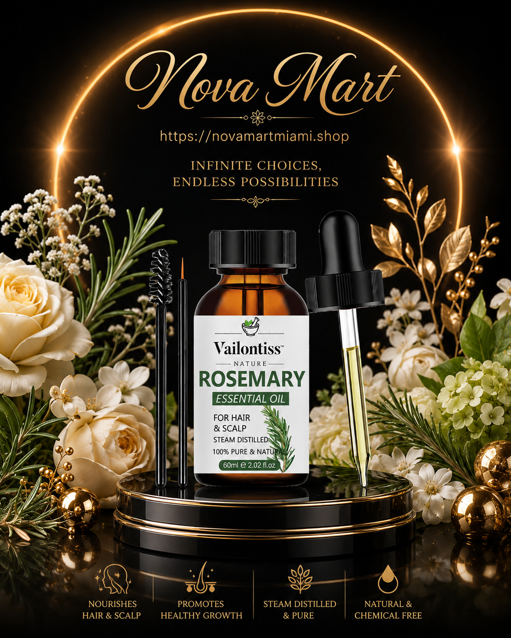 Rosemary Hair Care Essential Oil Hair Growth Strengthening