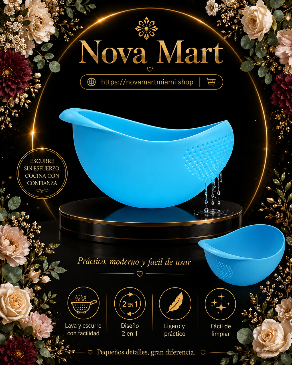 Drain washing rice sieve