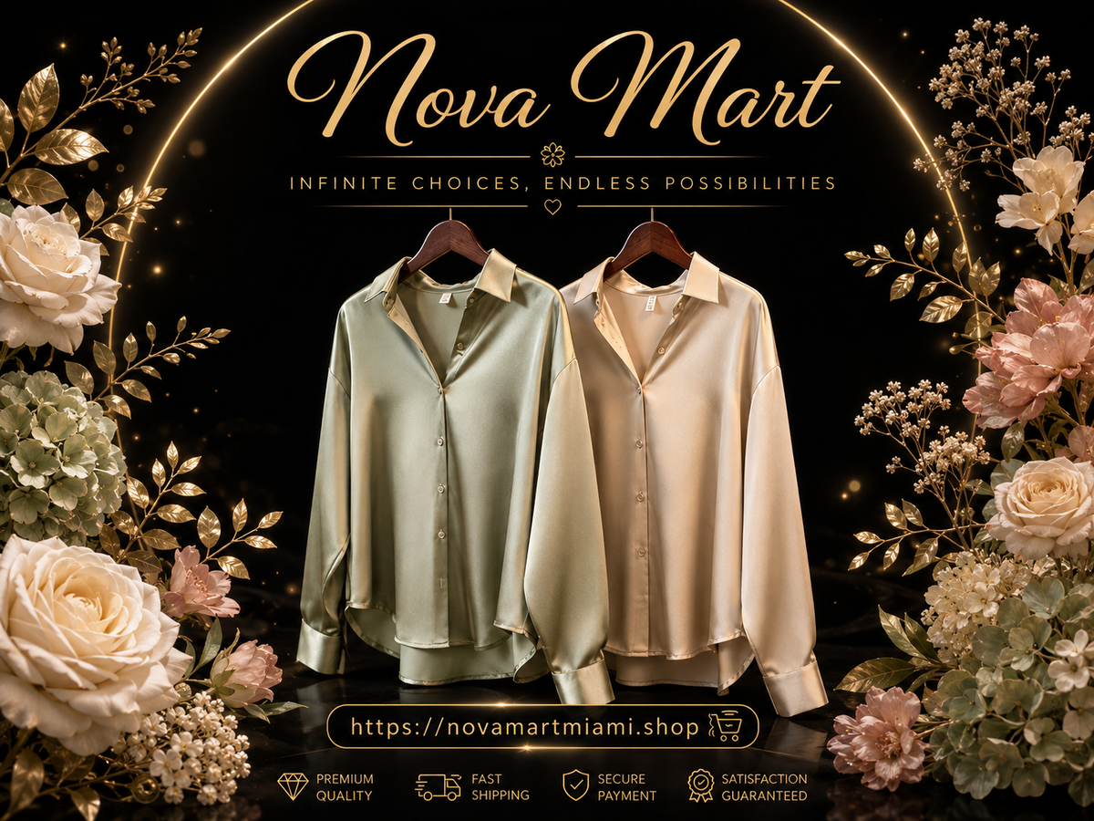Women's Long-sleeved Satin Shirt