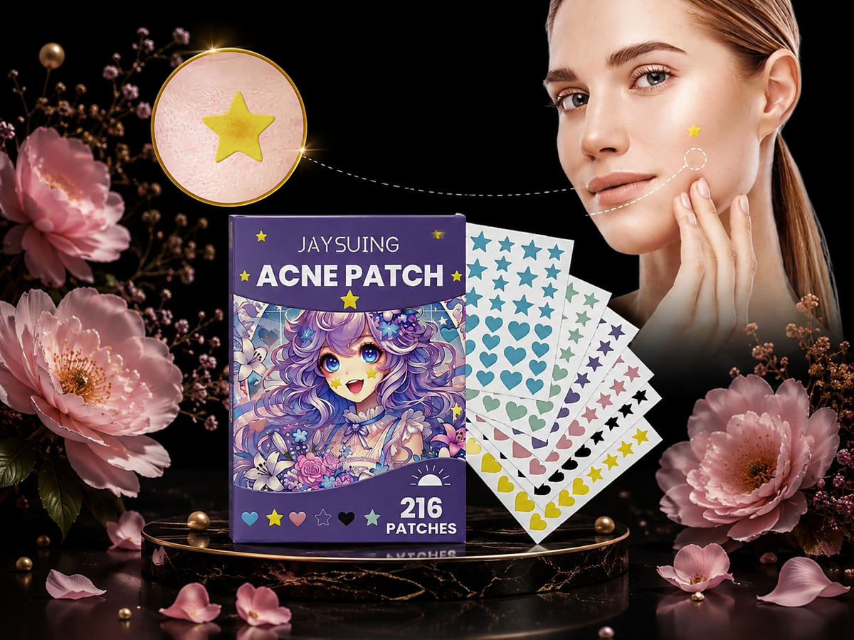 216 Pcs Cute Colorful Heart Star Acne Patches, Tea Tree Oil Day Night Pimple Patches For Face Blemish Treatment