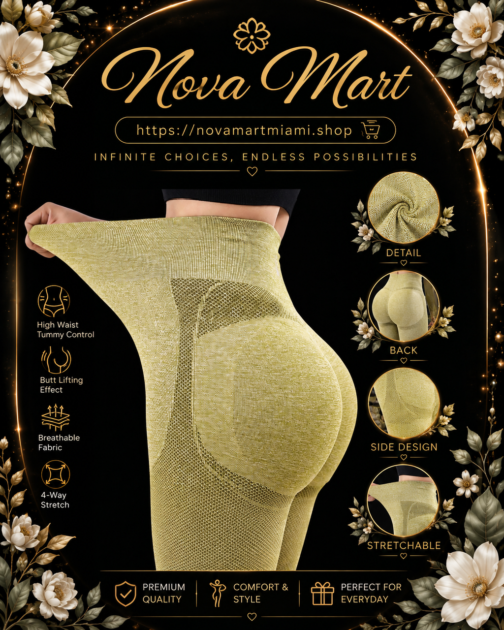 Fitness Yoga Shorts Pants Butt Lifting Seamless Leggings Women Gym
