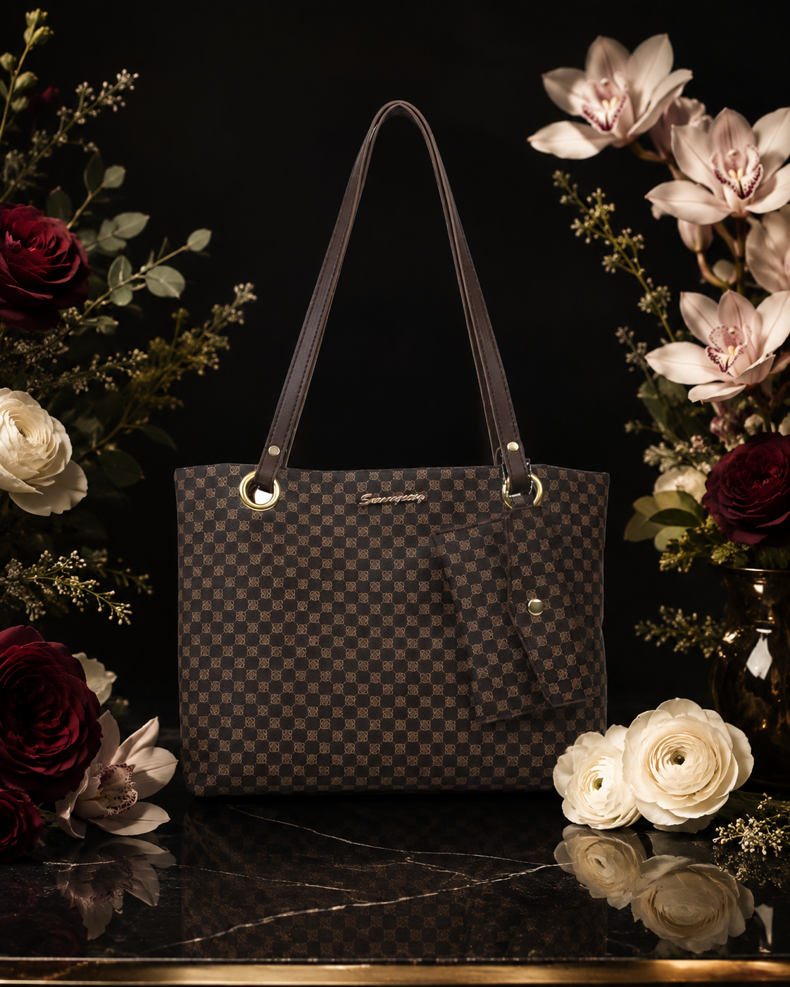 Large Capacity Casual Retro Printed Shoulder Underarm Bag