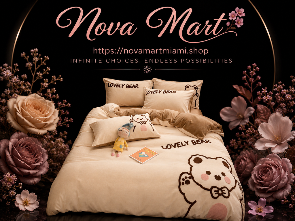 Thickened Warm Milk Fleece Bed Hat Baby Duvet Set Four-piece Set