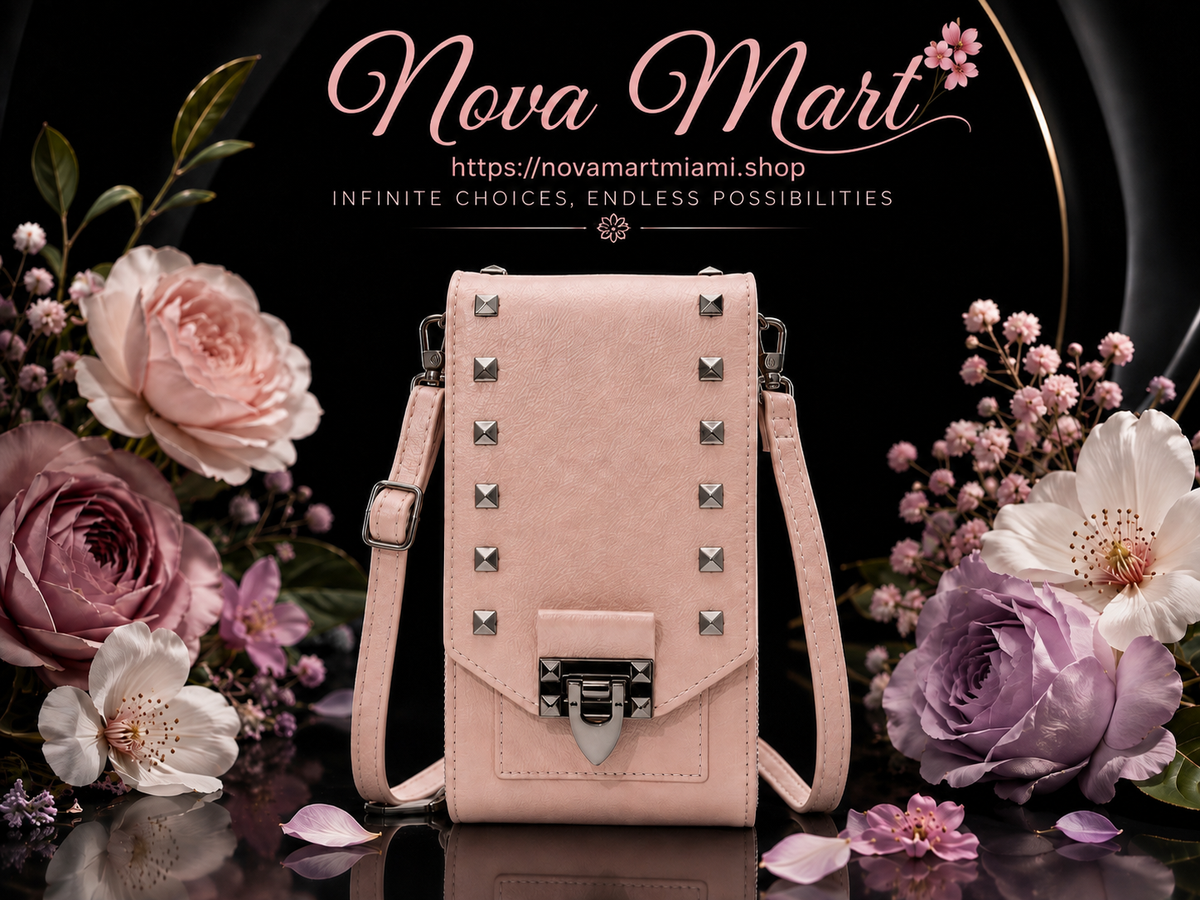 Rivet Design Shoulder Bags Mobile Phone Handbag Solid Color Crossbody Bags Women