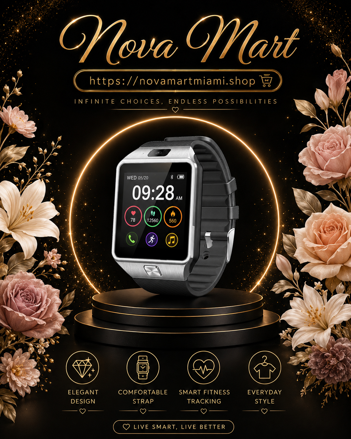 Sports Smart Watch DZ09 Card Phone Watch