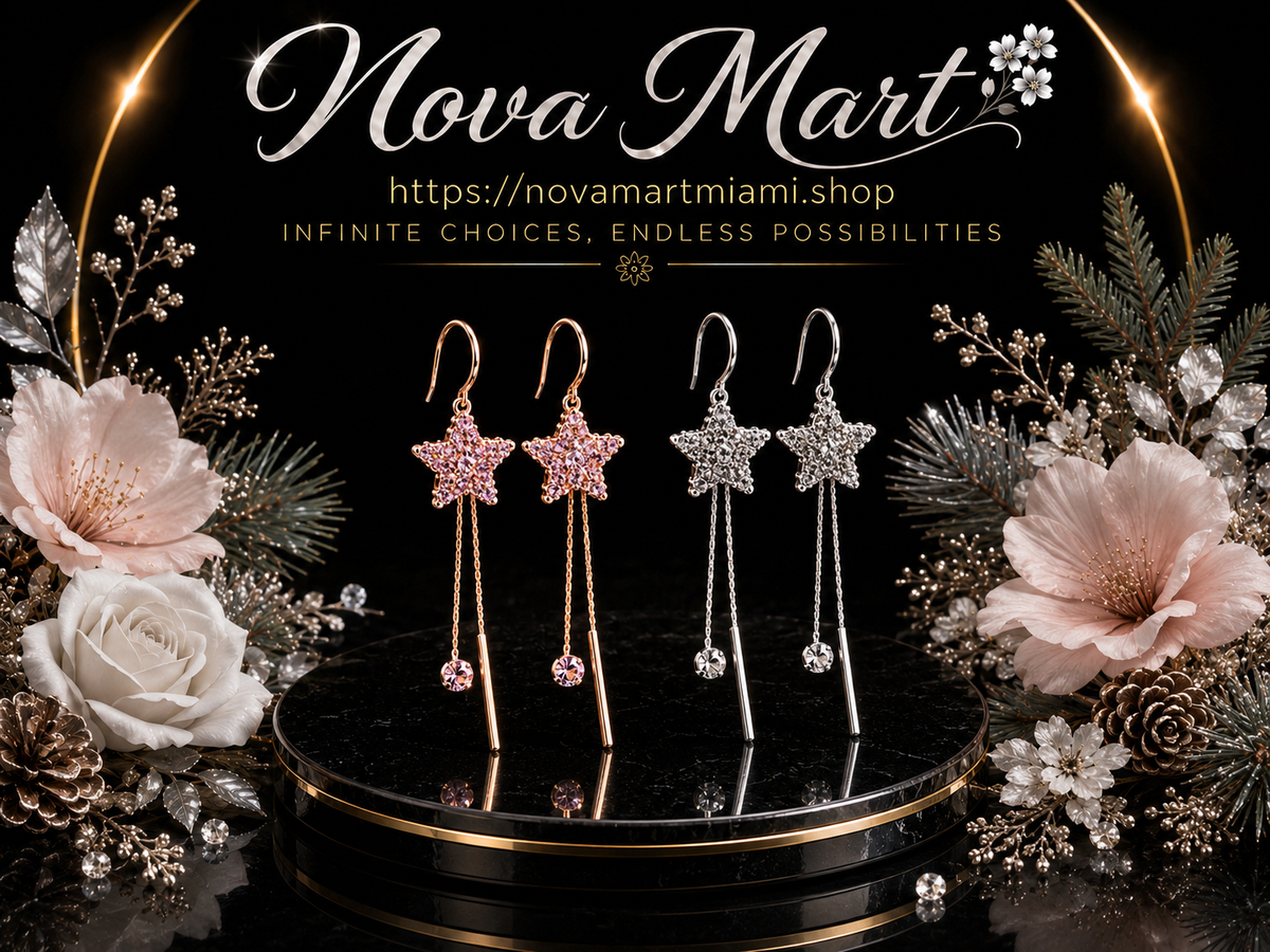 Star Earrings Female Long Tassels Show Face Thin Ear Line