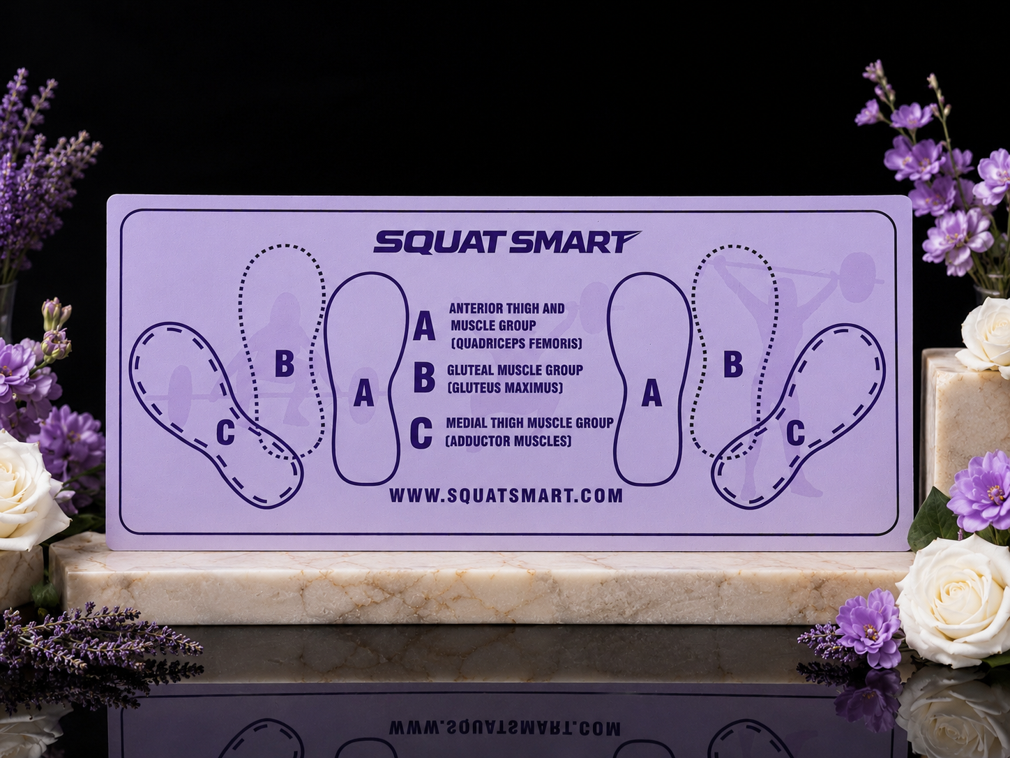 “Squat Smart Foot Guide Mat – Non-Slip Squat Form Trainer”