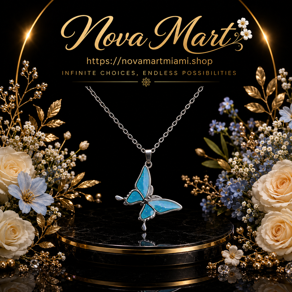 Love Peach Heart Photo Box Color Changing Necklace