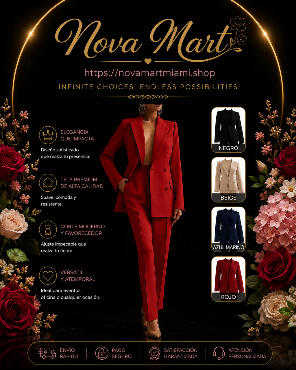 Casual Suits Fashion Long Sleeve Single-breasted Jacket Top And Slim Fit Trousers Women's Business Suits