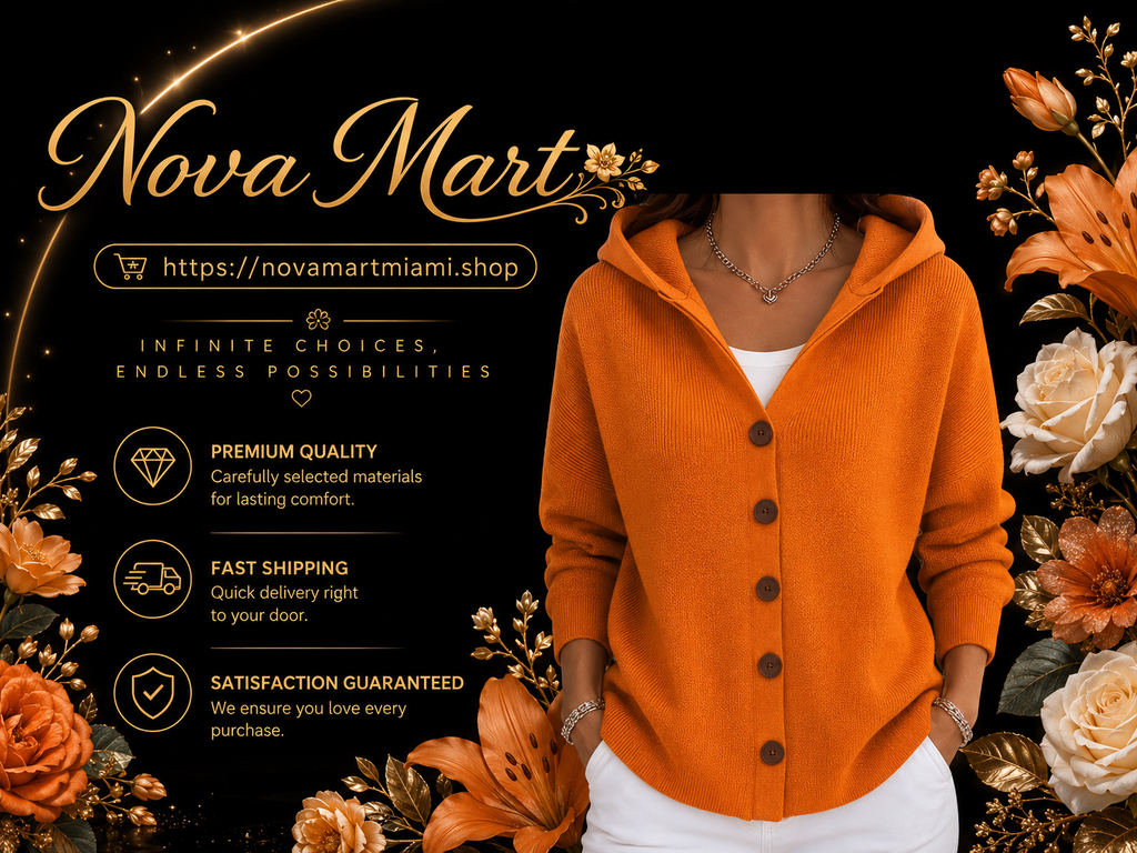 Ins Button Hooded Sweater Fashion Autumn And Winter Knitted Cardigan Casual Commuter Long Sleeve Top Women's Clothing