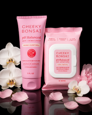Cheeky Bonsai pH Balanced Body + Intimate Wash & Intimate Wipes Set