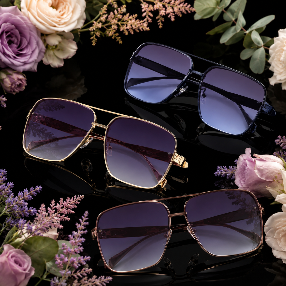 Men's Casual Fashion Metal Frame Sun Glasses
