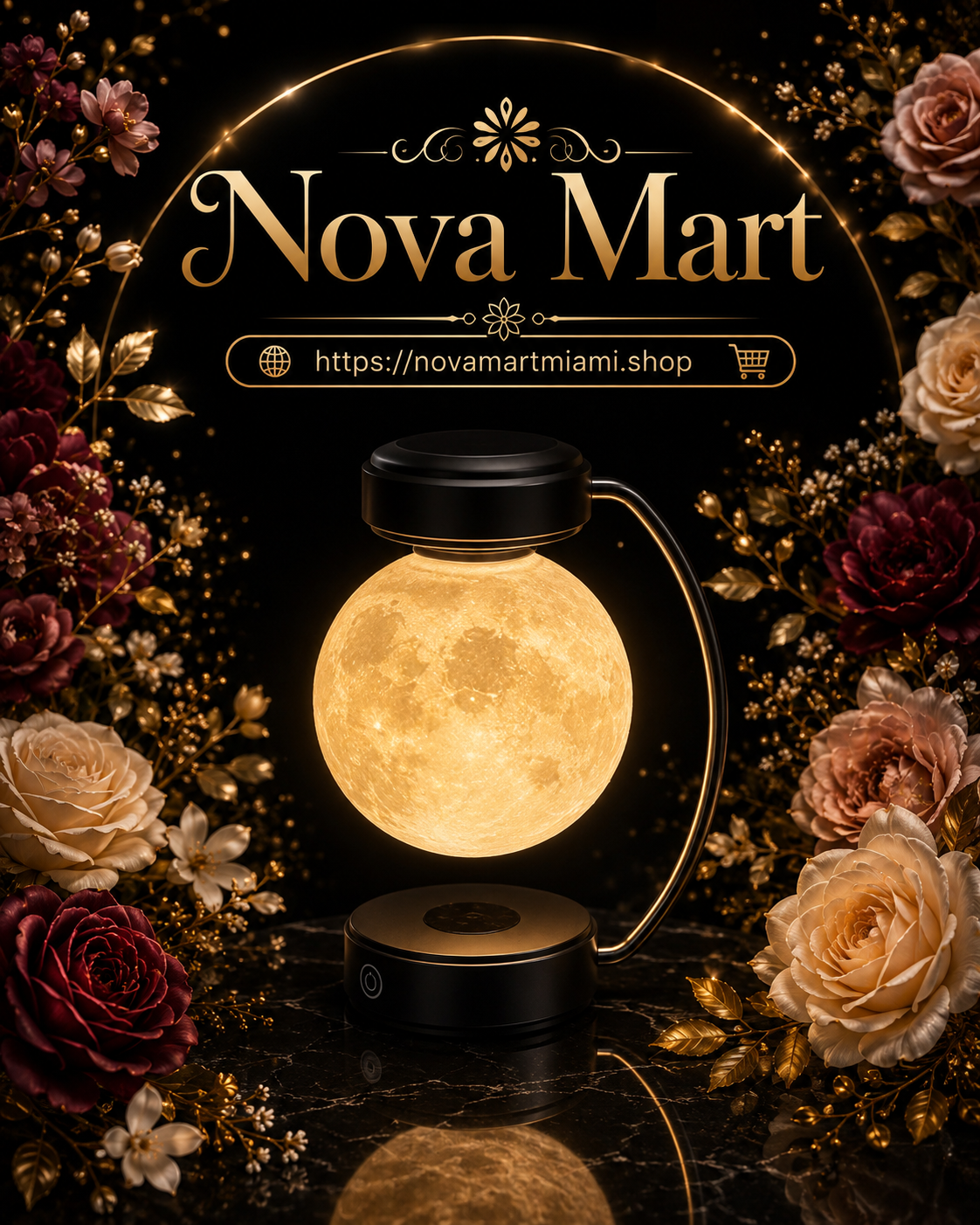 3D LED Moon Night Light Wireless Magnetic Levitating Rotating Floating Ball Lamp For School Office Bookshop Home Decoration
