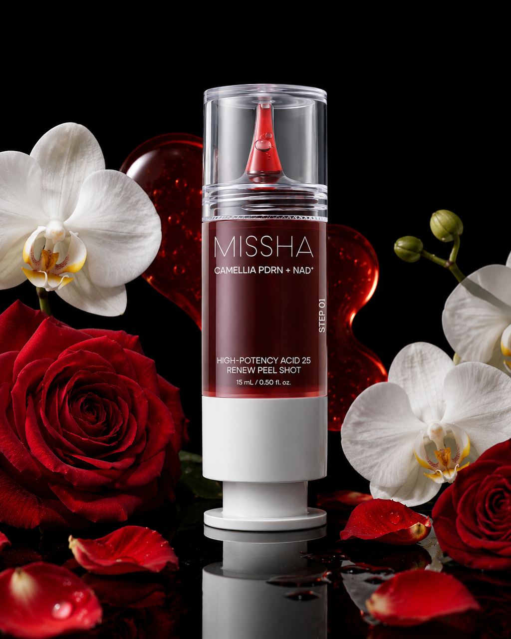 MISSHA Camellia PDRN + NAD+ High-Potency Acid 25 Renew Peel Shot – 15 mL