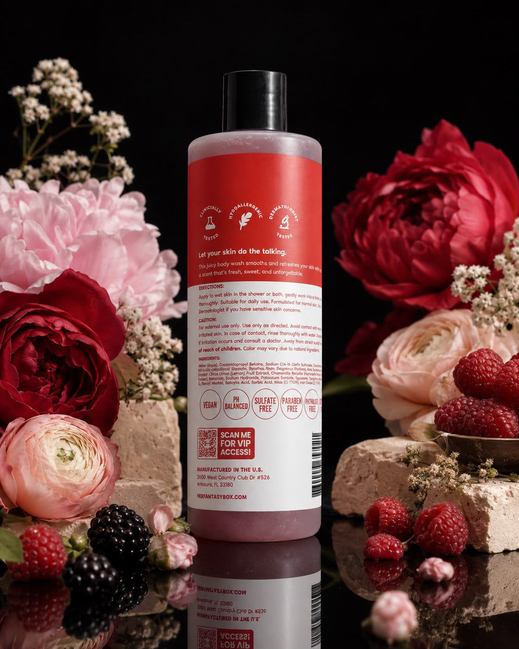 Her Fantasy Box Yummy Delicious Aroma Body Wash – Berry Nectar, 8 fl oz