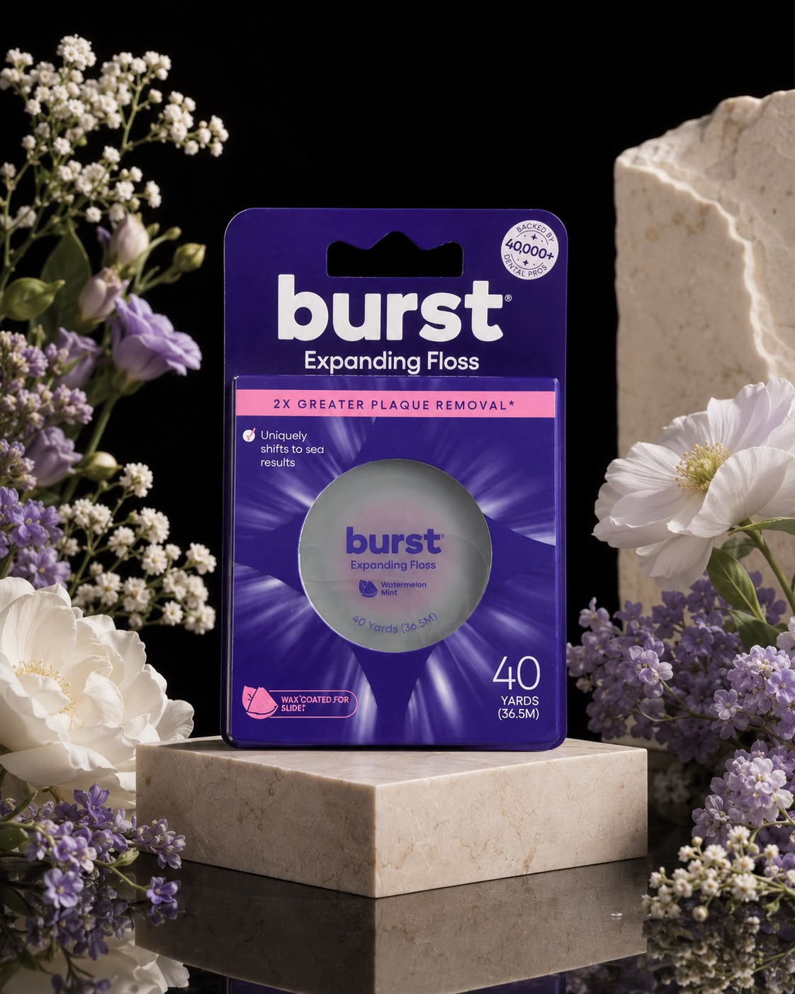 BURST Expanding Floss – Watermelon Mint, 40 Yards
